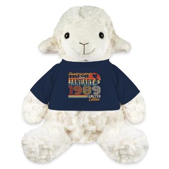 Geburtstagsgeschenk - geboren im Januar 1989 - MiniFeet® Schaf Annika - French Navy - Vorne