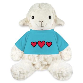 Herzen Symbol - MiniFeet® Schaf Annika - Atollblau - Vorne