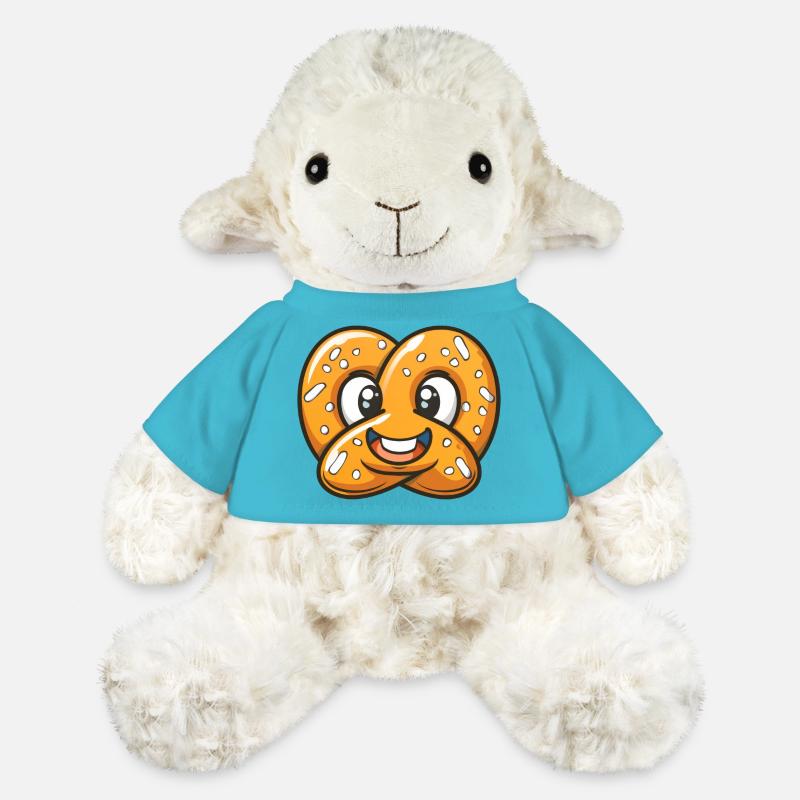 Bande dessinée de bretzel mignon - Mouton en peluche Annika MiniFeet® - bleu outremer