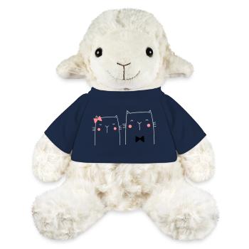 Katze Katzenpaar Hochzeit Geschenk Verlobung Liebe - MiniFeet® Schaf Annika - French Navy - Vorne