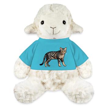 Chat domestique - Autocollant d’animal mignon - Mouton en peluche Annika MiniFeet® - bleu outremer - Devant