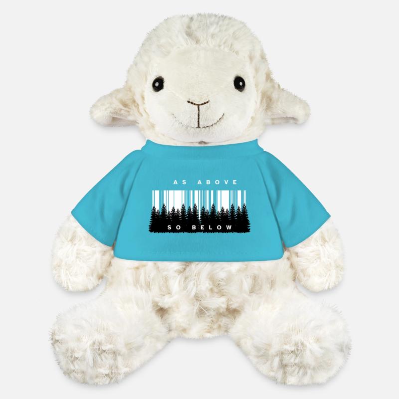 Comme ci-dessus, ainsi en dessous du code-barres forêt - Mouton en peluche Annika MiniFeet® - bleu outremer