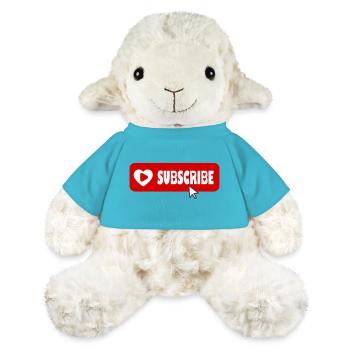 Fabelhaftes Symbol für die Schaltfläche "Abonnieren" des YouTube-Kanals - MiniFeet® Schaf Annika - Atollblau - Vorne
