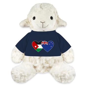 Drapeau de la Jordanie Nouvelle-Zélande Coeur - Mouton en peluche Annika MiniFeet® - bleu marine - Devant