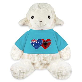 Australia Albania flag heart used - MiniFeet® Sheep Annika - atoll blue - Front