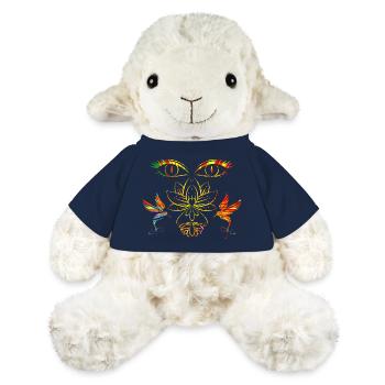 Visage zen - Mouton en peluche Annika MiniFeet® - bleu marine - Devant