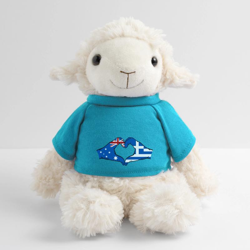 Australie Grèce Drapeau Mains Coeur Forme Mouton en peluche Annika MiniFeet®