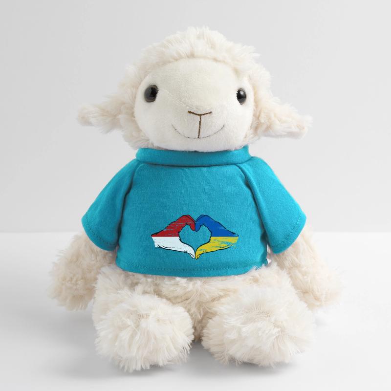 Monaco Ukraine Drapeau Forme Main Forme Coeur Utilisé Mouton en peluche Annika MiniFeet®