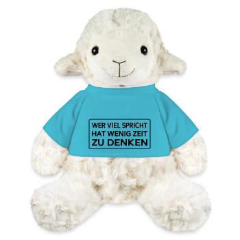 Wer viel spricht hat wenig Zeit zu denken - MiniFeet® Schaf Annika - Atollblau - Vorne
