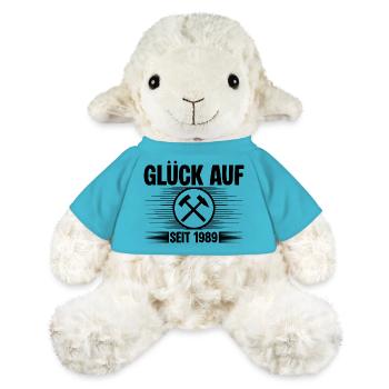 Glueck auf seit 1989 - MiniFeet® Schaf Annika - Atollblau - Vorne
