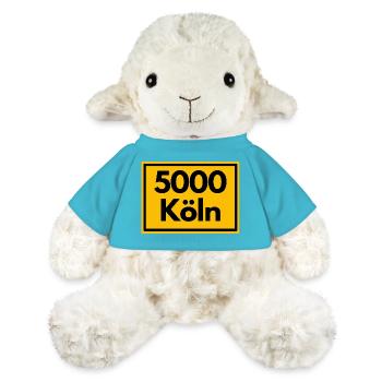 ANCIEN CODE POSTAL RÉTRO 5000 COLOGNE - VILLE CATHÉDRALE - Mouton en peluche Annika MiniFeet® - bleu outremer - Devant