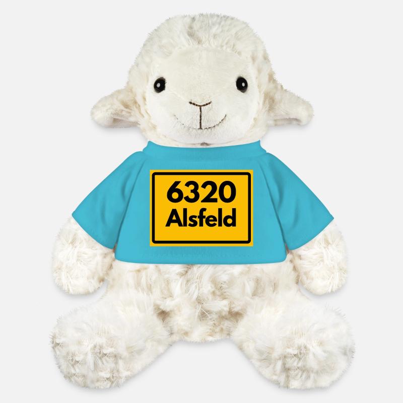 OLD POSTCODE POSTCODE RETRO 6320 ALSFELD – RATHAUS - MiniFeet® Sheep Annika - atoll blue