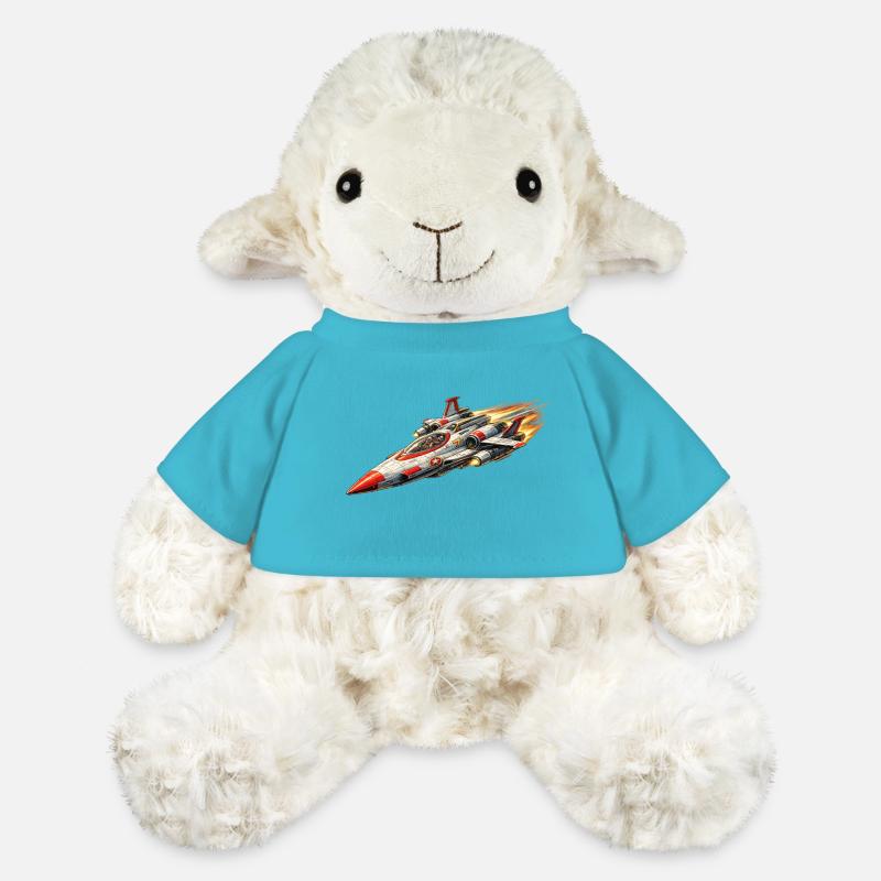 Starfighter / Spaceship Logo - MiniFeet® Sheep Annika - atoll blue