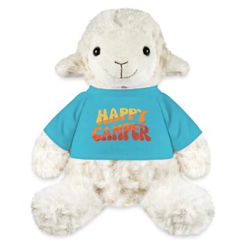 Texte dégradé de campeur heureux - Mouton en peluche Annika MiniFeet® - bleu outremer - Devant