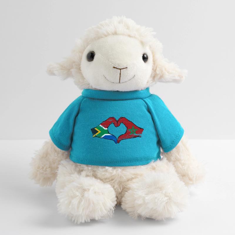 Afrique du Sud Maroc Drapeau Mains Coeur Forme Utilisé Mouton en peluche Annika MiniFeet®
