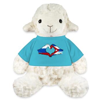 Russland Kuba Flagge Hände Herzform used - MiniFeet® Schaf Annika - Atollblau - Vorne