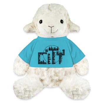 Skyline, City - version noire - Mouton en peluche Annika MiniFeet® - bleu outremer - Devant