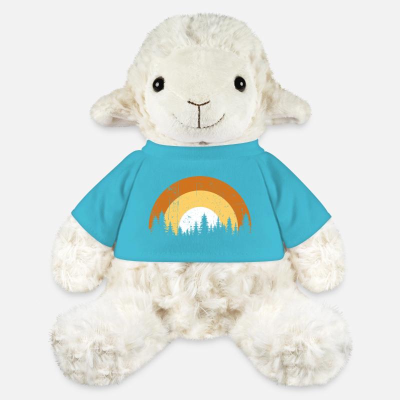 Sunset Pines Silhouette - MiniFeet® Schaf Annika - Atollblau