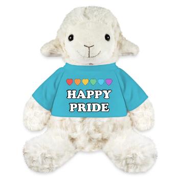Happy Pride Coeurs arc-en-ciel - Mouton en peluche Annika MiniFeet® - bleu outremer - Devant