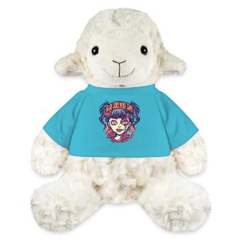 Manga Anime Zombie Goule Fille Illustration - Mouton en peluche Annika MiniFeet® - bleu outremer - Devant