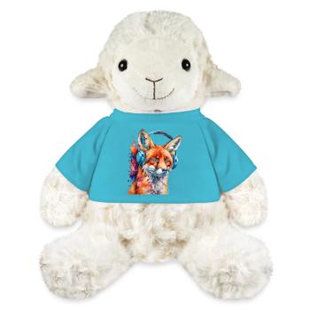 Fuchs Kopfhörer Musik Bunt Tier Design Print - MiniFeet® Schaf Annika - Atollblau - Vorne