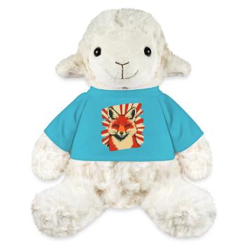 Renard Rétro - Mouton en peluche Annika MiniFeet® - bleu outremer - Devant