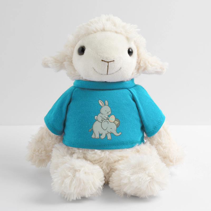 Rabbit Rides Elephant – Douce amitié animale Mouton en peluche Annika MiniFeet®