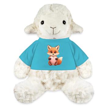Cute fox with heart - MiniFeet® Sheep Annika - atoll blue - Front