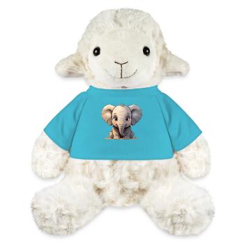 Niedliches Elefantenbaby Cartoon - MiniFeet® Schaf Annika - Atollblau - Vorne