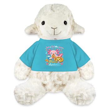 Pizza Axolotl Liebe Motiv - MiniFeet® Schaf Annika - Atollblau - Vorne