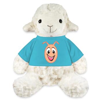 Orange Figurine Funny Head with Hearts - MiniFeet® Sheep Annika - atoll blue - Front