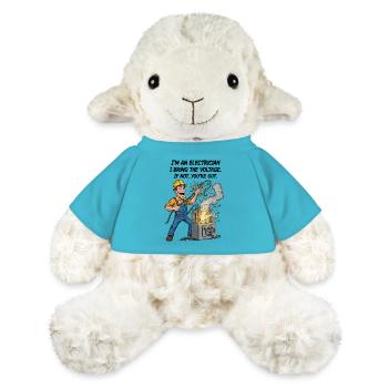 Elektriker Spannung Humor | Lustiger Strom - MiniFeet® Schaf Annika - Atollblau - Vorne