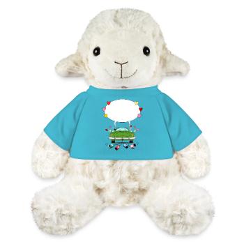 Voiture de mariage avec bulle de dialogue en vert - Mouton en peluche Annika MiniFeet® - bleu outremer - Devant