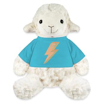 Lightning symbol in warm orange 3D - MiniFeet® Sheep Annika - atoll blue - Front