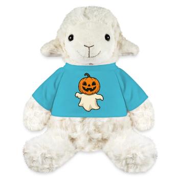 Lustiger Kürbisgeist – Halloween Design migno - MiniFeet® Schaf Annika - Atollblau - Vorne