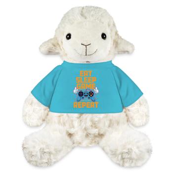 Jeu Manger et Dormer : Répéter - Mouton en peluche Annika MiniFeet® - bleu outremer - Devant