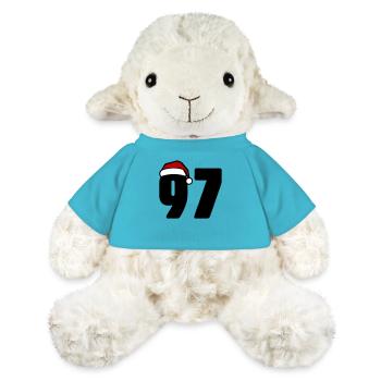 97 Numéro Noël - Mouton en peluche Annika MiniFeet® - bleu outremer - Devant