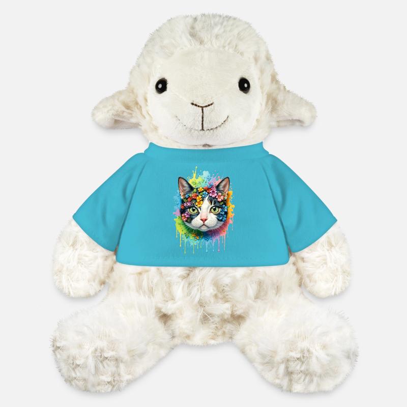 Bunte Katze - MiniFeet® Schaf Annika - Atollblau
