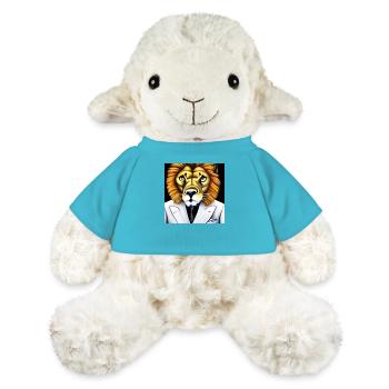 Lion en costume Hipster animaux Manager Chef d’entreprise - Mouton en peluche Annika MiniFeet® - bleu outremer - Devant
