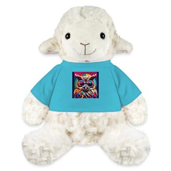 Cool Owl with Sunglasses Popart - MiniFeet® Sheep Annika - atoll blue - Front