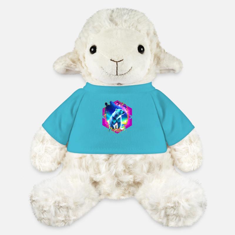 Abstrakter Stellar Bär - MiniFeet® Schaf Annika - Atollblau