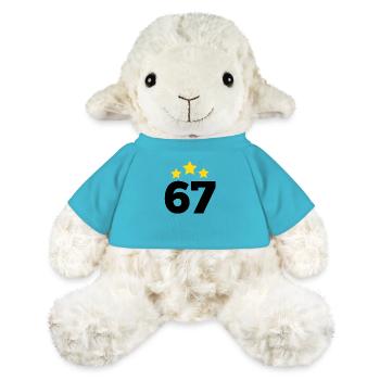 67 ans étoile - cadeau 67e anniversaire - Mouton en peluche Annika MiniFeet® - bleu outremer - Devant