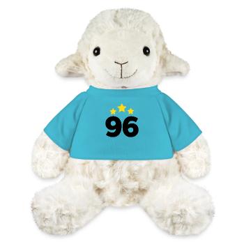 96 Jahre Stern - Geschenk zum 96. Jubiläum - MiniFeet® Schaf Annika - Atollblau - Vorne