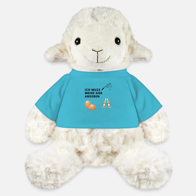 JGA, Eier abgeben, Peitsche, Bier - MiniFeet® Schaf Annika - Atollblau