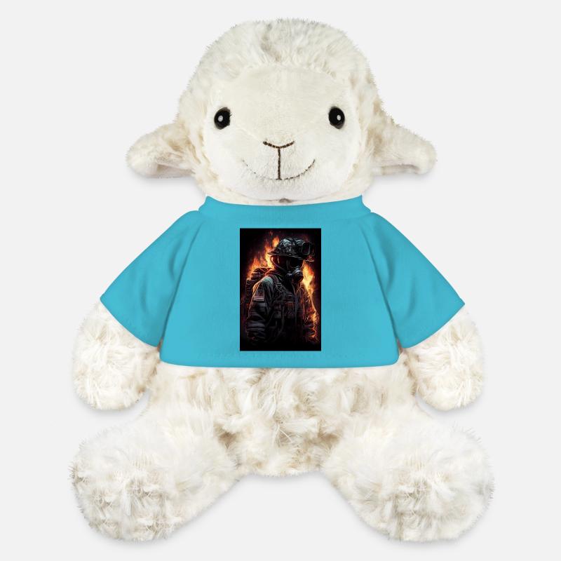 Pompier Cool - Mouton en peluche Annika MiniFeet® - bleu outremer