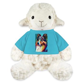 Shetland Berger Chien Coloré - Mouton en peluche Annika MiniFeet® - bleu outremer - Devant