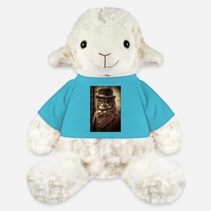 Eule Vogel Tier Eulen Vintage - MiniFeet® Schaf Annika - Atollblau