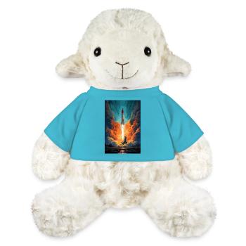 Rocket Rocket Astronauts Space Space Launch - MiniFeet® Sheep Annika - atoll blue - Front