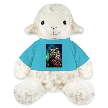 Owl Bird Animal Owls Night - MiniFeet® Sheep Annika - atoll blue - Front