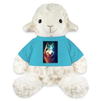Chien Husky Sibérien Double Exposition - Mouton en peluche Annika MiniFeet® - bleu outremer - Devant